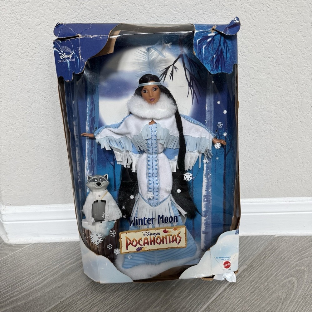 New Disney Barbie Collector Doll Winter Moon Pocahontas 1999 Mattel